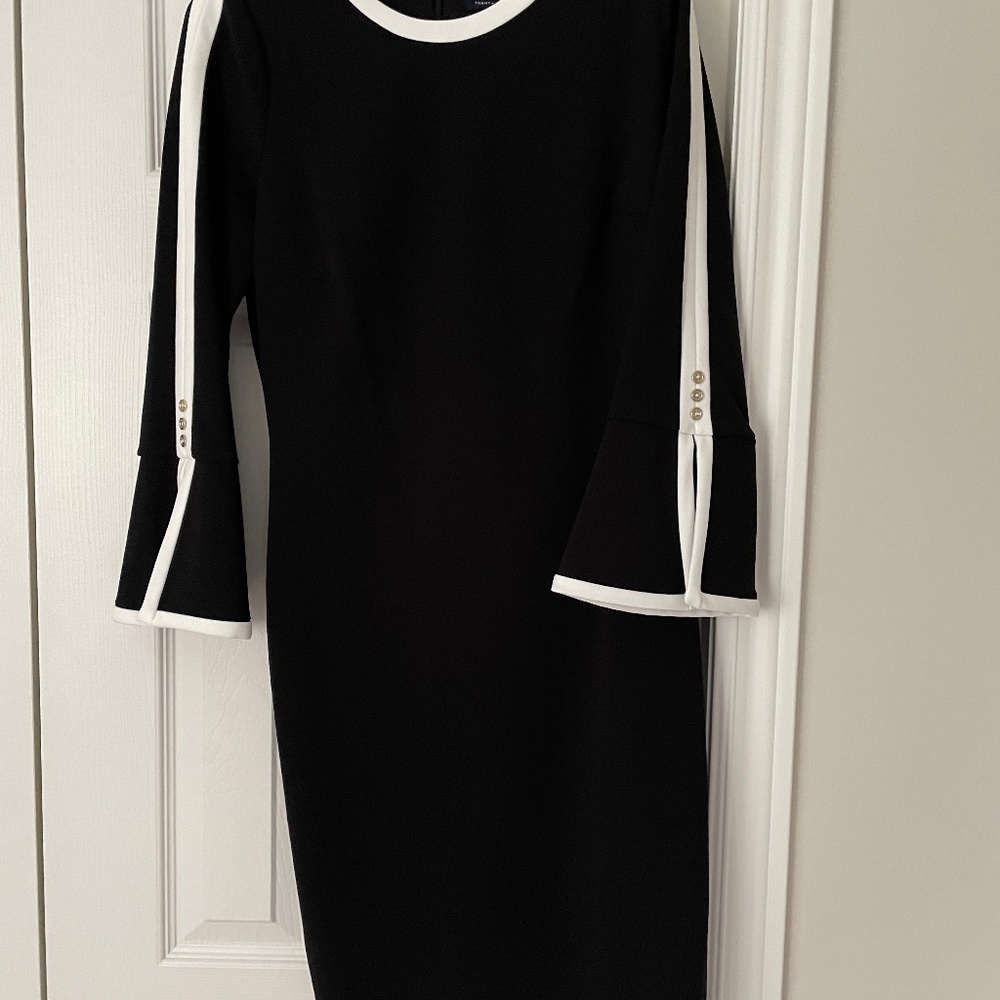 Classic Black and Cream Tommy Hilfiger dress - slim fit size 4